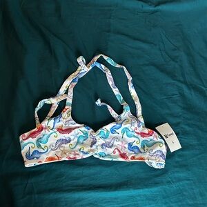 Fused Hawaii Seahorse Print Bikini Top